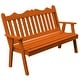preview thumbnail 14 of 16, Pine 4' Royal English Garden Bench Redwood Stain