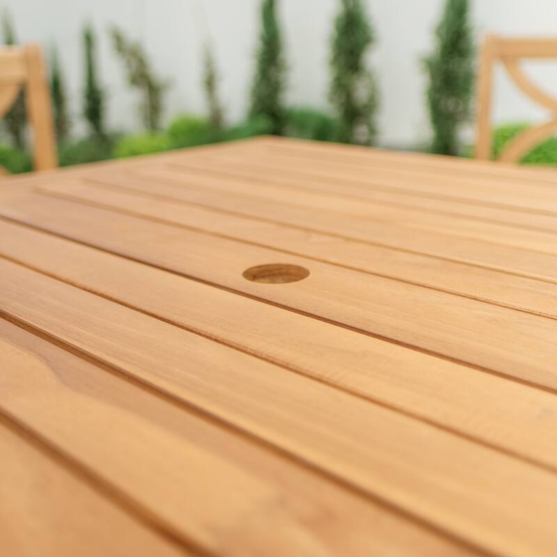 Cambridge Casual Lowell 5-Piece Teak Patio Square Dining Set