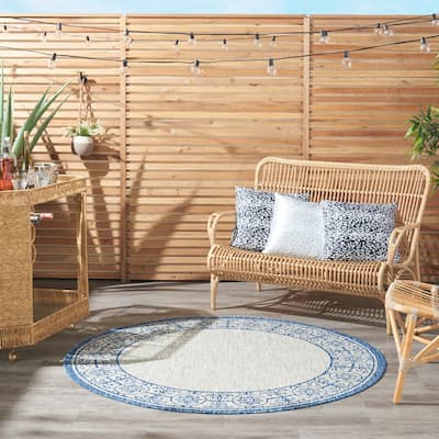 Nourison Garden Party Bordered Indoor/Outdoor Area Rug
