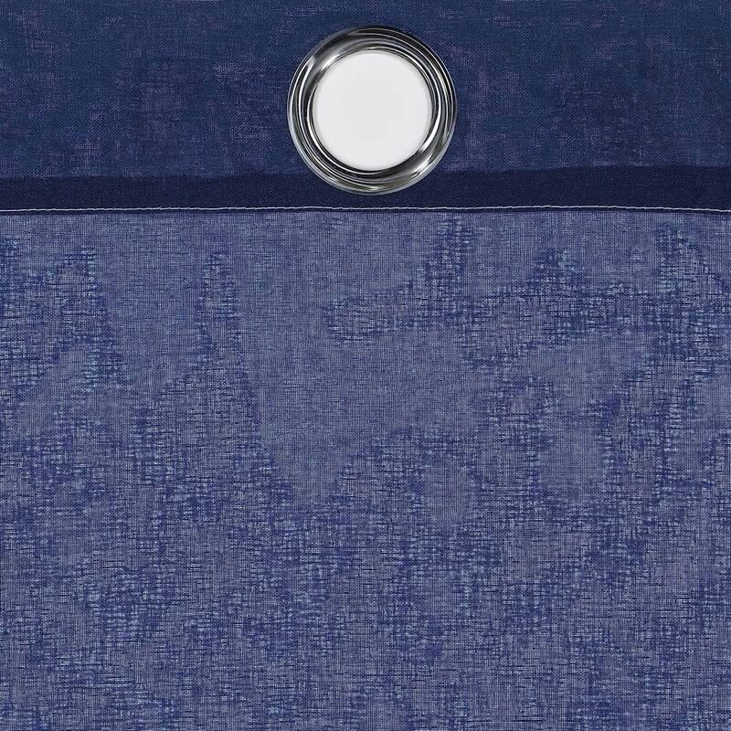 Eclipse Indus Printed Ombre Textured Light Filtering Grommet Curtains (2 Panels)