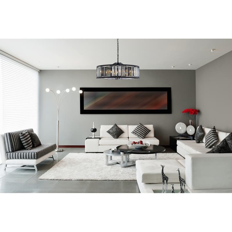Royce Edge 10-Light Matte Black Chandelier