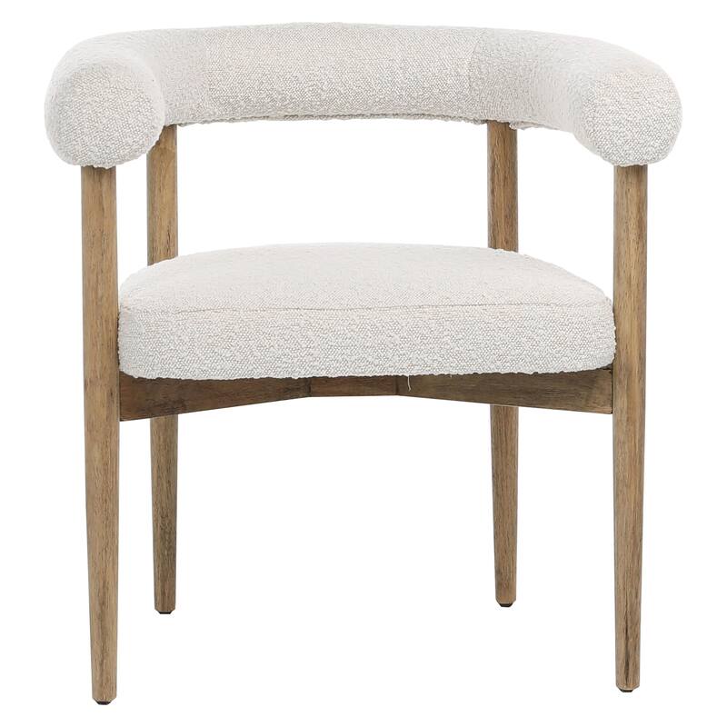 Magnolia Boucle Upholstered Dining Chair, Off White