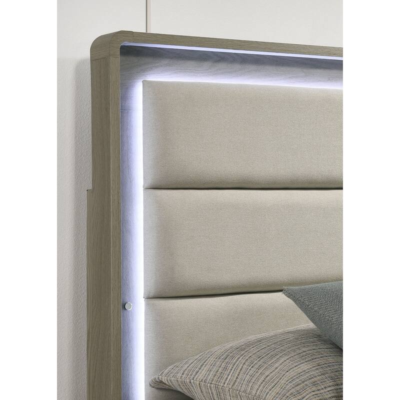 3pc Classic Bed Dresser Mirror Gray Finish Bedroom Set