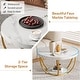 preview thumbnail 5 of 5, 31.7" Round Coffee Table, Modern 2-Tier Center Table Sofa Side Table