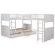 preview thumbnail 6 of 9, Twin Size Bunk Bed with a Loft Bed attached, with Two Drawers, White
