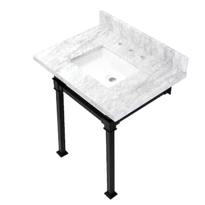Kingston Brass Monarch 22" Wall Mounted Rectangular Marble Lavatory