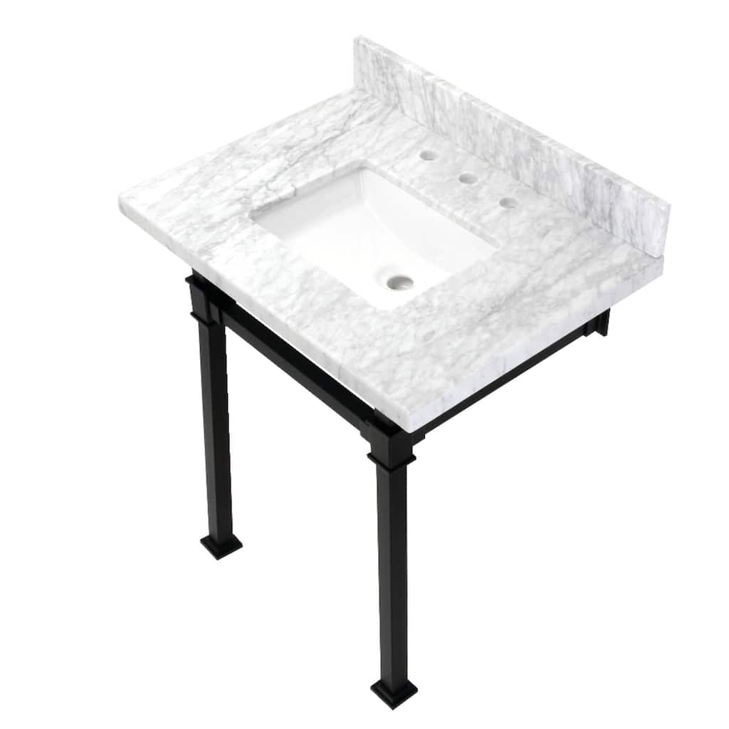 Kingston Brass Monarch 22" Wall Mounted Rectangular Marble Lavatory