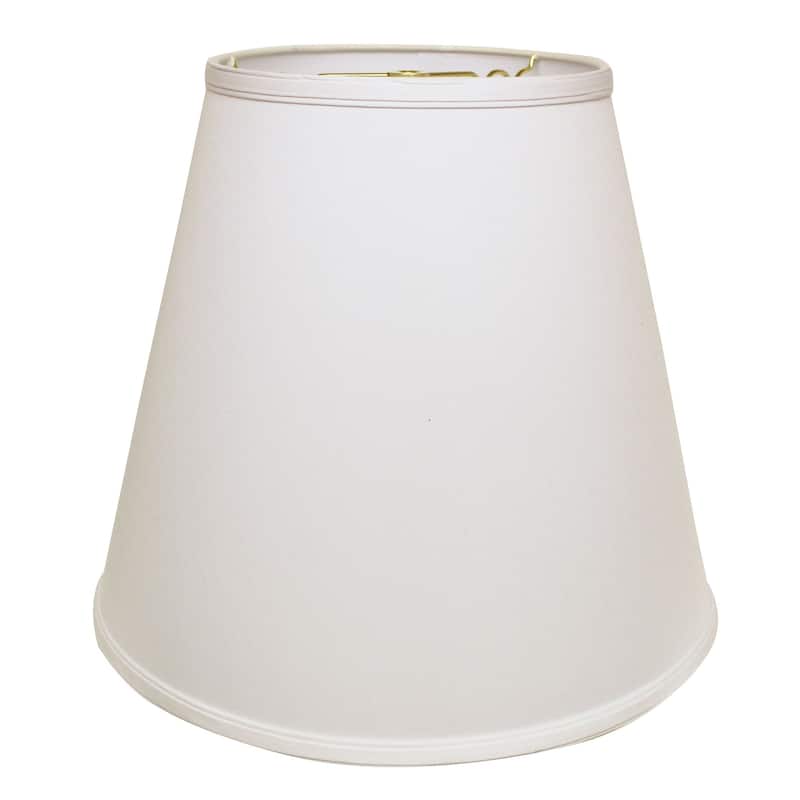 18" White Deep Empire No Slub Lampshade - 18" L x 18" W x 15" H - White - 18" L x 18" W x 15" H