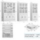 preview thumbnail 5 of 82, White Buffet Sideboard & Curio Bookcase Cabinet with Glass Doors