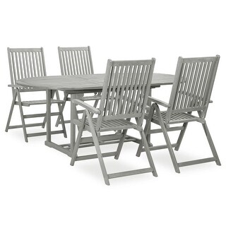 vidaXL 7 Piece Patio Dining Set Solid Wood Acacia