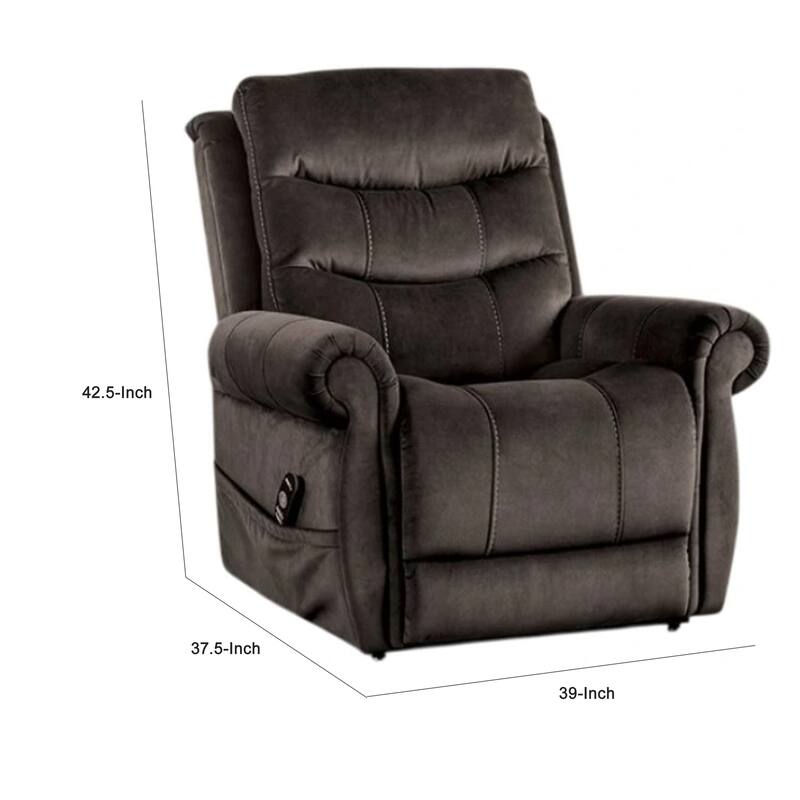 Power Lift Chair with Heat and Massage, Dark Gray Fabric, USB Port