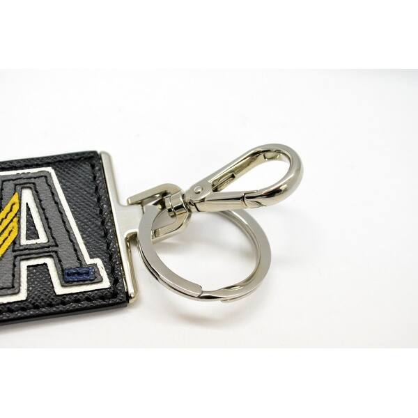 Shop Prada Trick Pelle Saffiano Black Leather Prada Character Key Chain Charm 2tl254 S Overstock 30085339