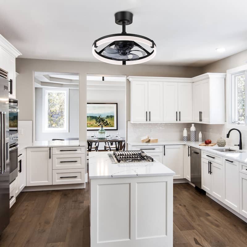 20"/23" Low Profile Dimmable Smart Ceiling Fan with Lights and Remote(6/7 ABS Blades)