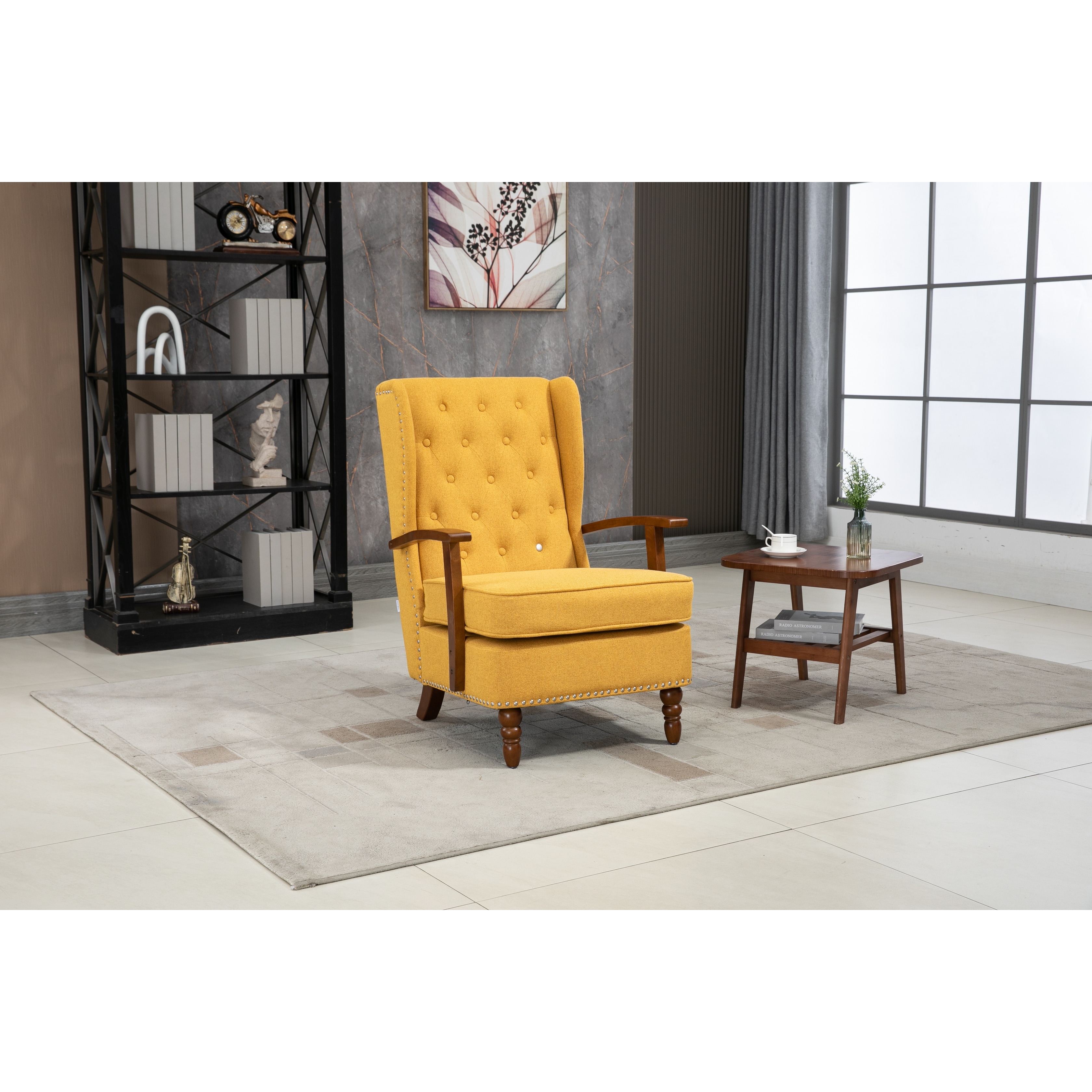 Wingback Chairs w/ Removable Cushion Armchair High Back Lounge