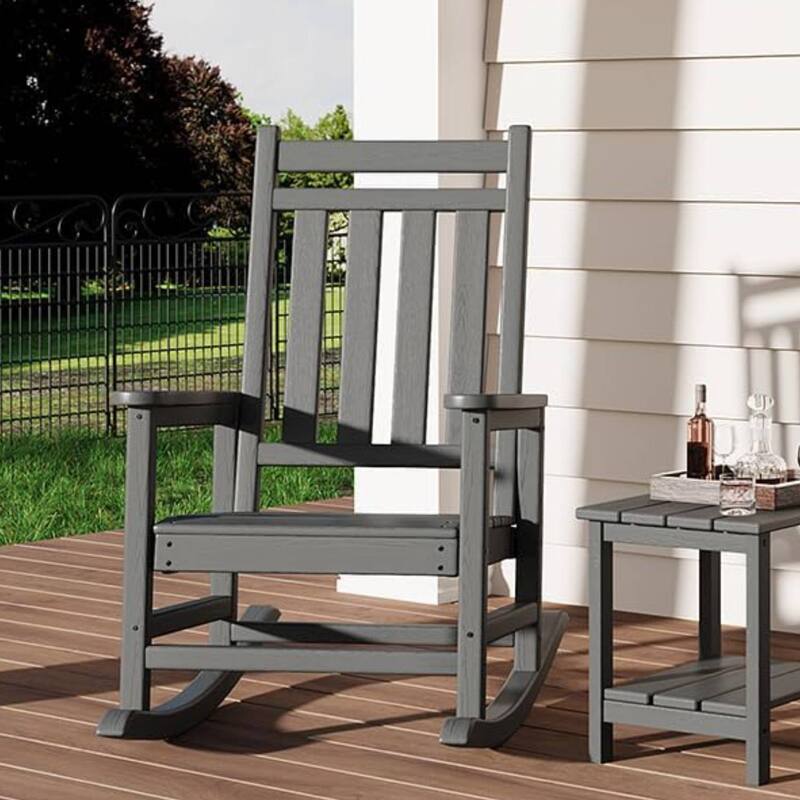 Outdoor All Weather Resistant Rocking Chair for Patio, Porch - N/A