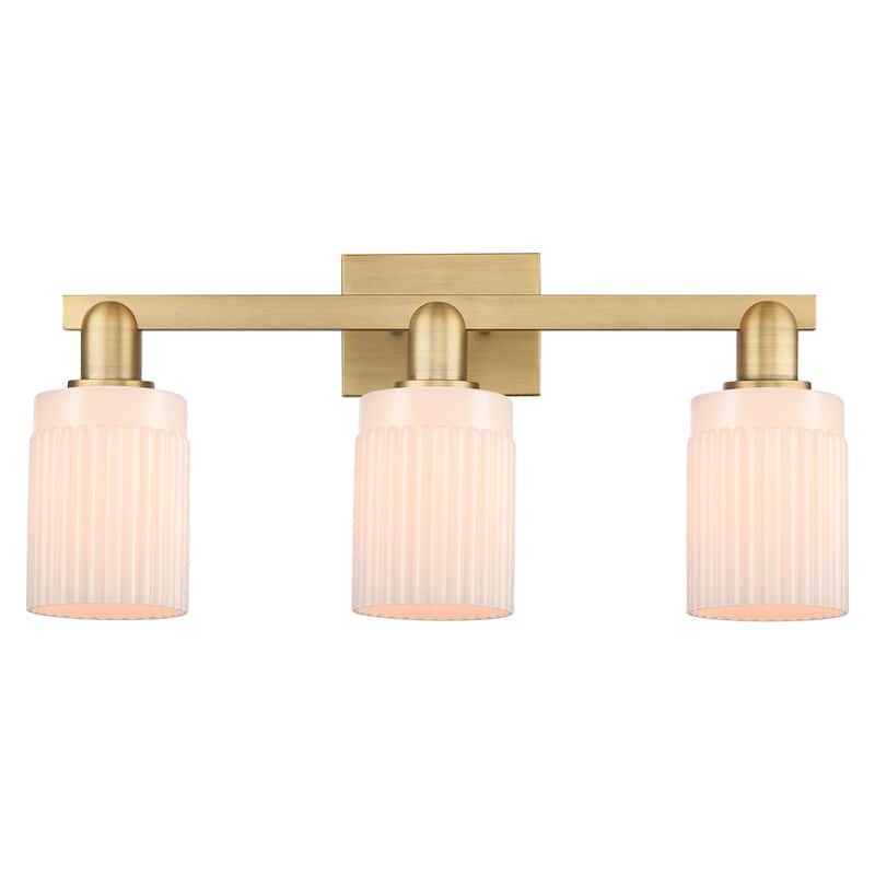 Innovations Lighting 716-3W-11-24 Hadley Vanity Hadley 3 Light 24" - Brushed Brass / Matte White