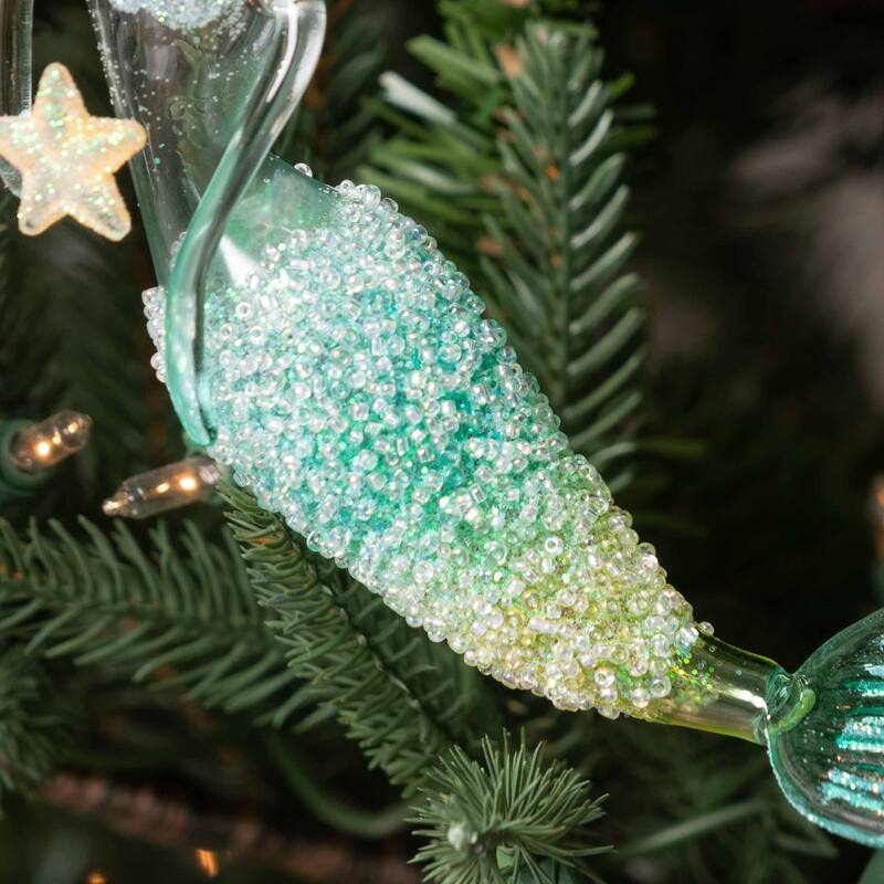 Seafoam Glitter Mermaid Christmas Xmas Ornament
