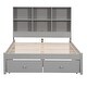 preview thumbnail 5 of 15, Full Size Platform Bed with Storage Headboard, Charging Station and 2-Drawers, Grey