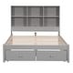preview thumbnail 10 of 22, Full Size Solid Pine Platform Kids Bed Frame with Storage Headboard, Charging Station, and 2-Drawers, Easy to Assemble, Grey