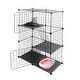 Diy Cat Cage Pet Playpen Detachable Metal Wire Kennels Crate For Cats 