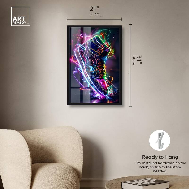 Bright Lights Sneaker Shadowbox by Art Remedy