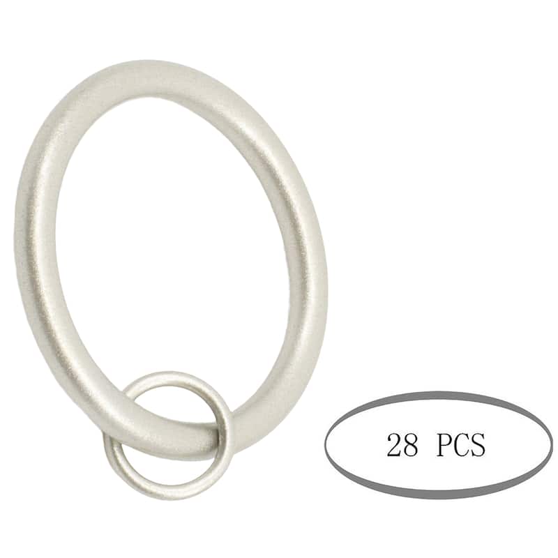 Meriville 1.5-Inch Inner Diameter Metal Curtain Rings with Eyelets