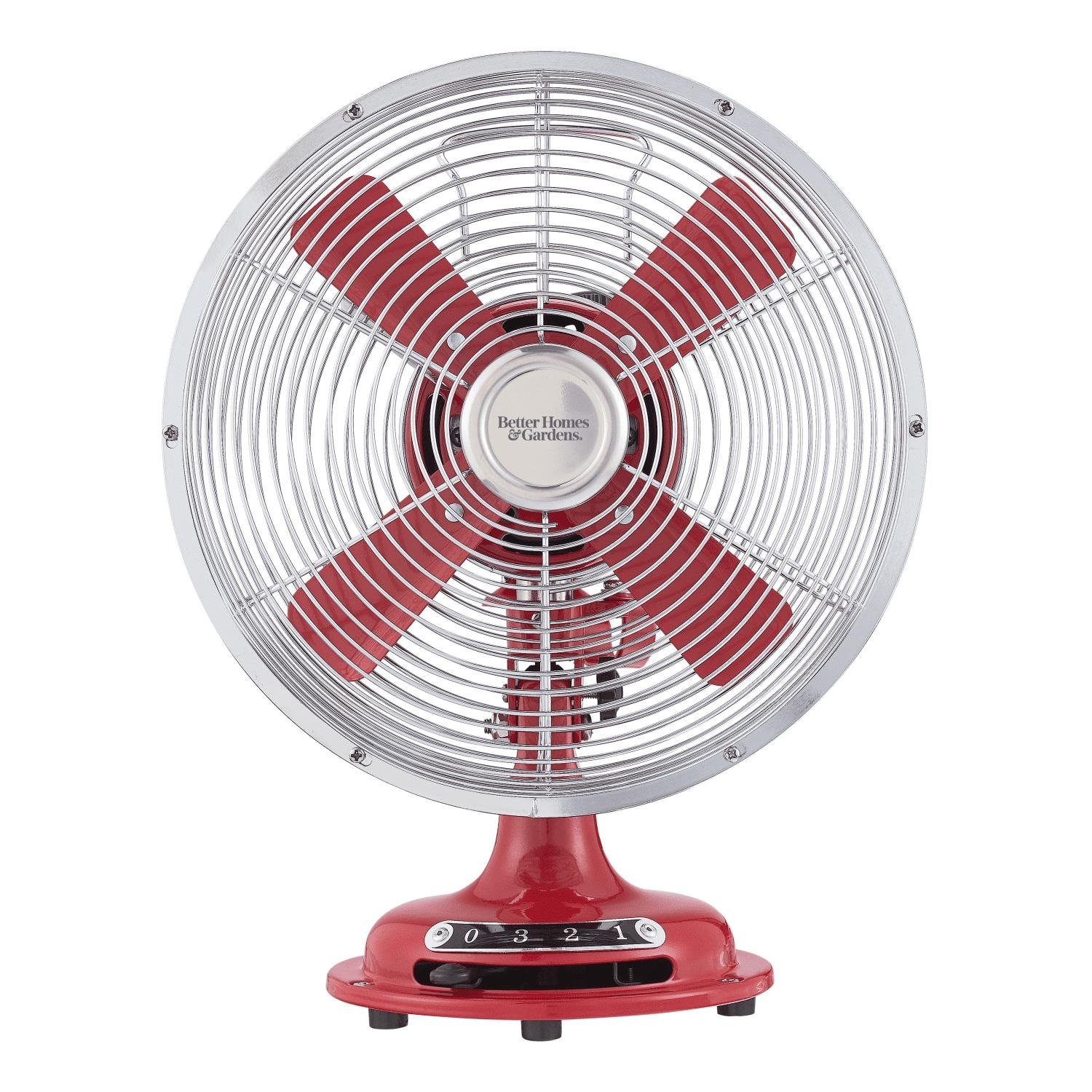 Nostalgic Retro Table Fan ホワイト 3段階調整 12'' Retro 3-Speed Metal Table Fan - Bed Bath & Beyond