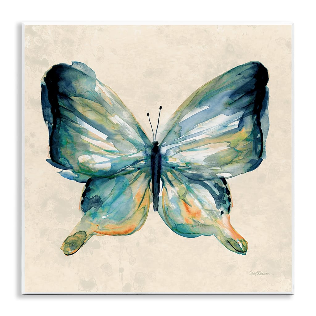 Stupell Bold Butterfly in Green Wall Plaque Art Design By Carol Robinson