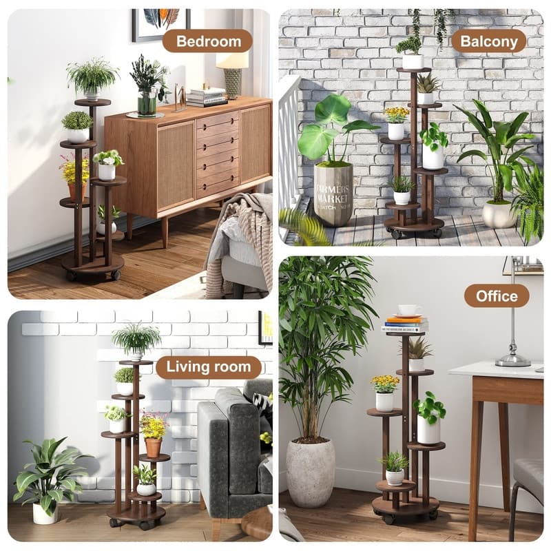 Plant Stand For Outdoor Indoor Tall - 13 x 13 x 35 inches