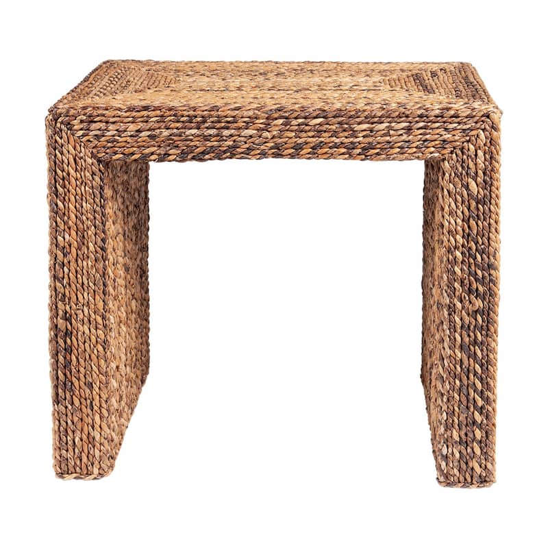 Serena Natural Braided Seagrass Waterfall Side Table by East at Main