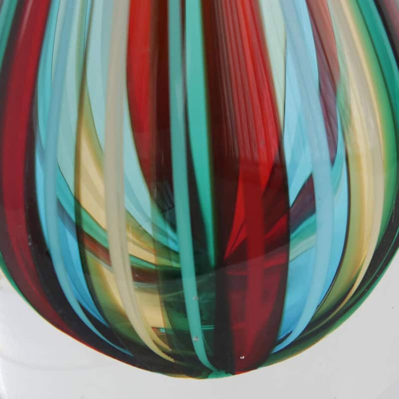 Novica Handmade Carnival Stripes Art Glass Vase (6 Inch)