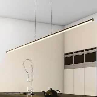 Ali 39.5" Dimmable Adjustable Integrated LED Metal Linear Pendant, by JONATHAN  Y