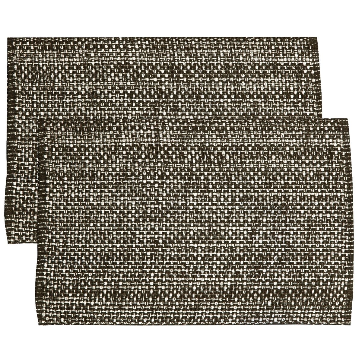 Sweet Home Collection Two Tone Cotton Woven 13x19 Placemats Chocolate (Set of 2, 4, or 6)
