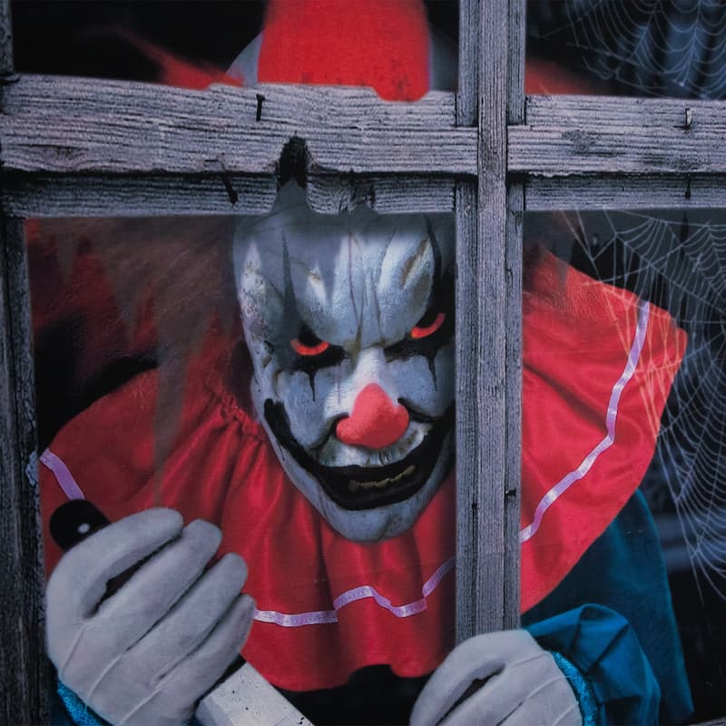 Creepy Clown Scary Window Halloween Decoration - 47".