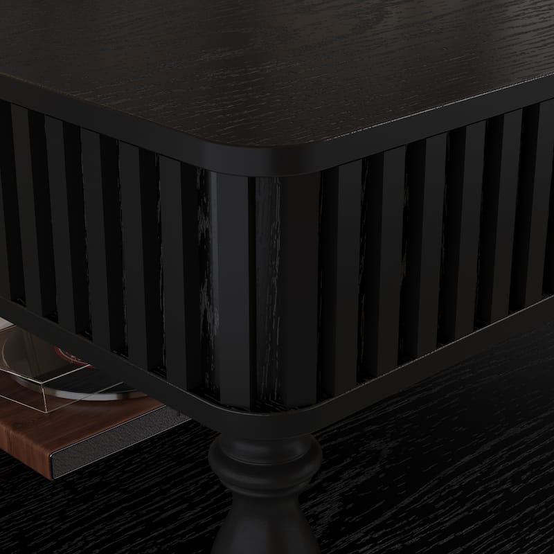 GDF Studio - Belfair Fluted Lift-Top Coffee Table with Hidden Storage