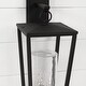 preview thumbnail 7 of 13, Elliot Black Outdoor Wall Lantern w/ Clear Glass