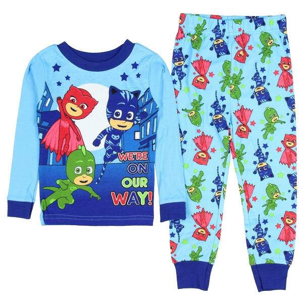 Shop Disney Pj Masks We Re On Our Way Boys Cotton Long Sleeve Pajamas Tv Characters Overstock 18821118