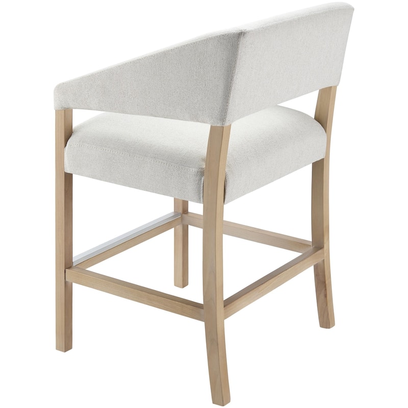 Grace Modern Minimalist Cream Upholstered Counter and Bar Stool