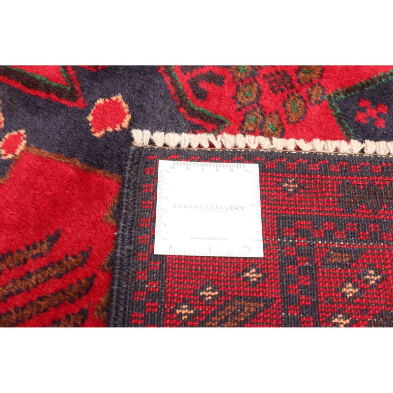 ECARPETGALLERY Hand-knotted Teimani Red Wool Rug - 3'6 x 6'6