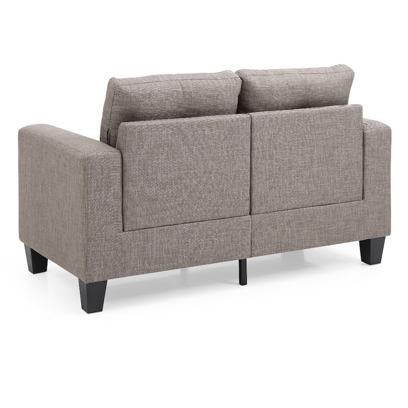 Flared Arm Tufted Straight Sofa - 58" - Gray