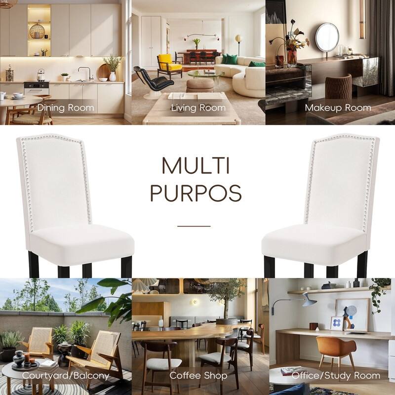 Dining Chairs With Upholstered Fabric (Set of 2)
