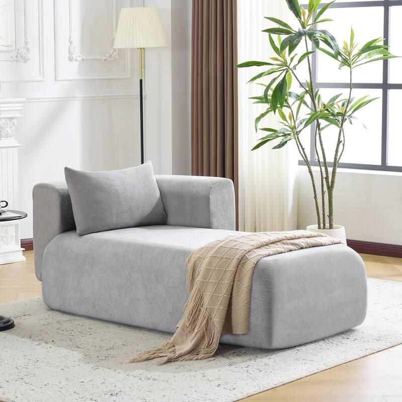 Bezseller Modern Chaise Lounge - Upholstered Sofa with Pillows for Bedroom & Living Room