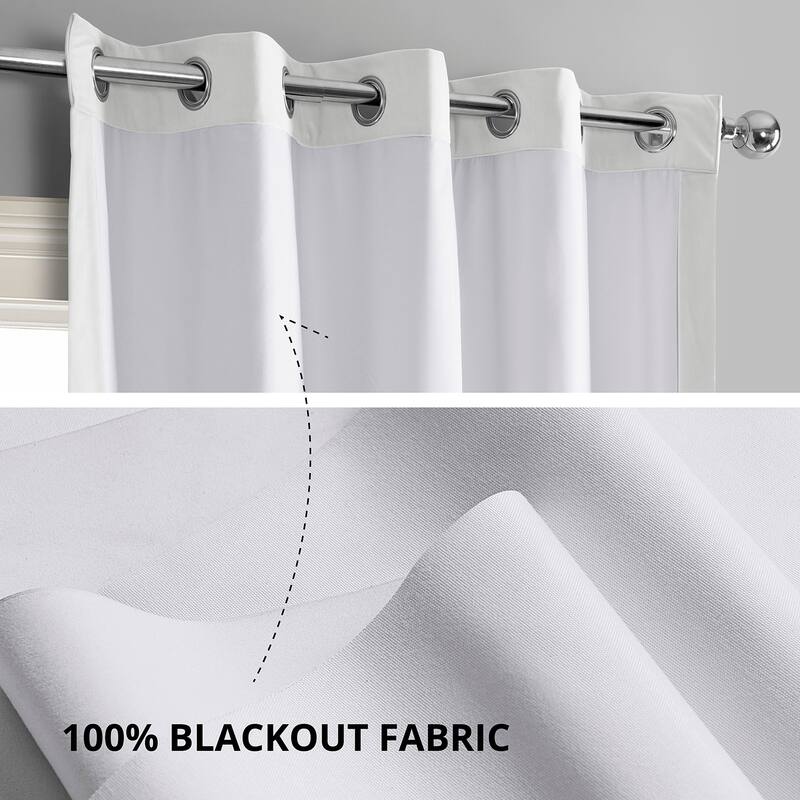 Exclusive Fabrics Signature Grommet Velvet Blackout Curtain (1 Panel)