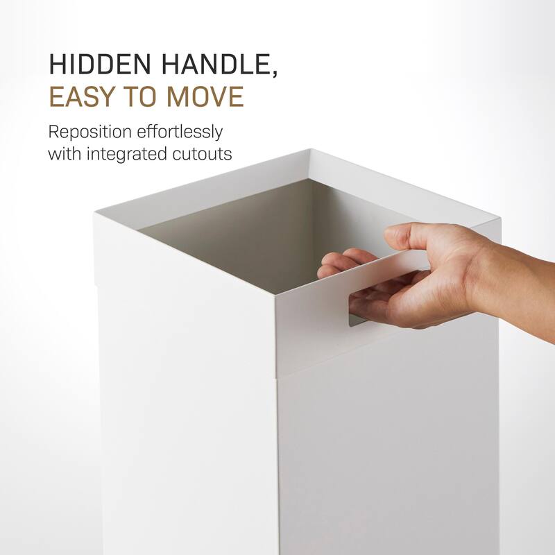 Yamazaki Home Trash Can, Steel, 7.25 gallons, 27 liters