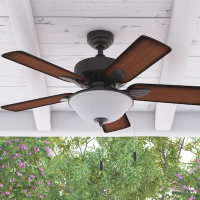 42" Prominence Home Viretta Wet Rated Indoor/Outdoor Ceiling Fan, Matte Black - 42