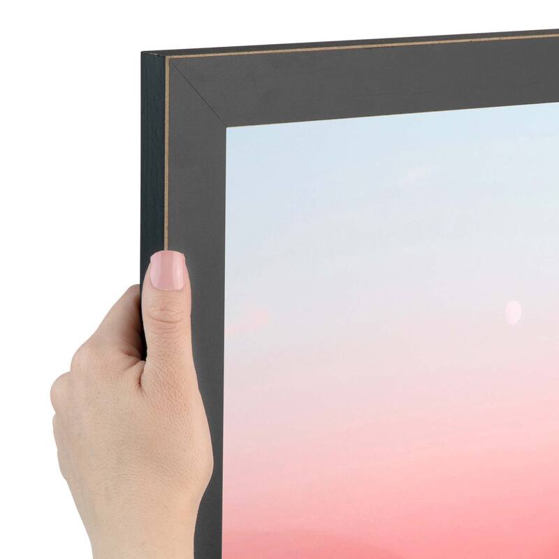 ArtToFrames Metro Modern 8.5x11 Inch Picture Frame, 1.25 Inch MDF Poster Frame Available in Multiple Colors (FRBW26-8.5x11) - Raw Edge Black - 8.5x11