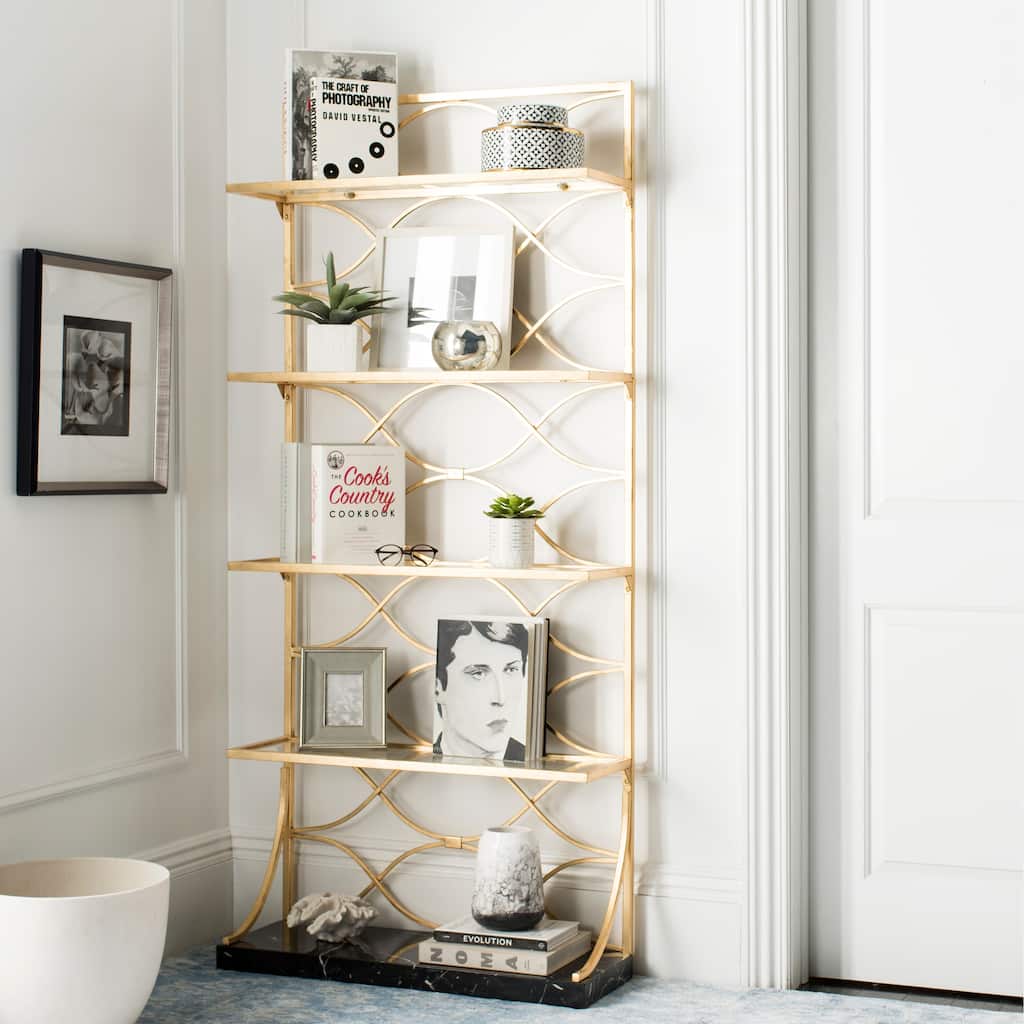 SAFAVIEH Pauletta 4-Tier Etagere Bookshelf - 34Wx12Dx76H