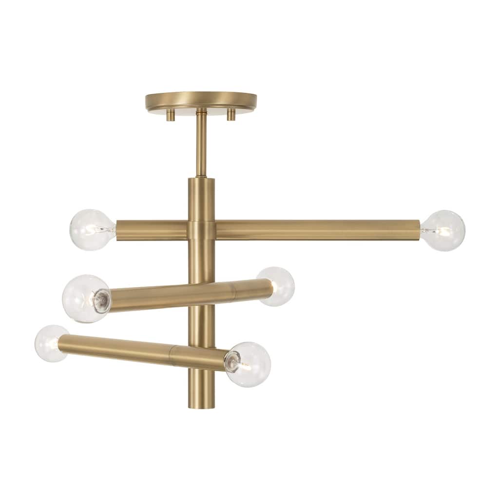 Zane 6-Light Semi-Flush - 20.5"W x 14"H