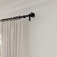 preview thumbnail 7 of 16, Acroma Streamlined Adjustable Curtain Rod Black
