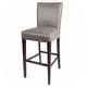 preview thumbnail 22 of 25, NPD Furniture Milton Bonded Leather Bar Stool Vintage Gray